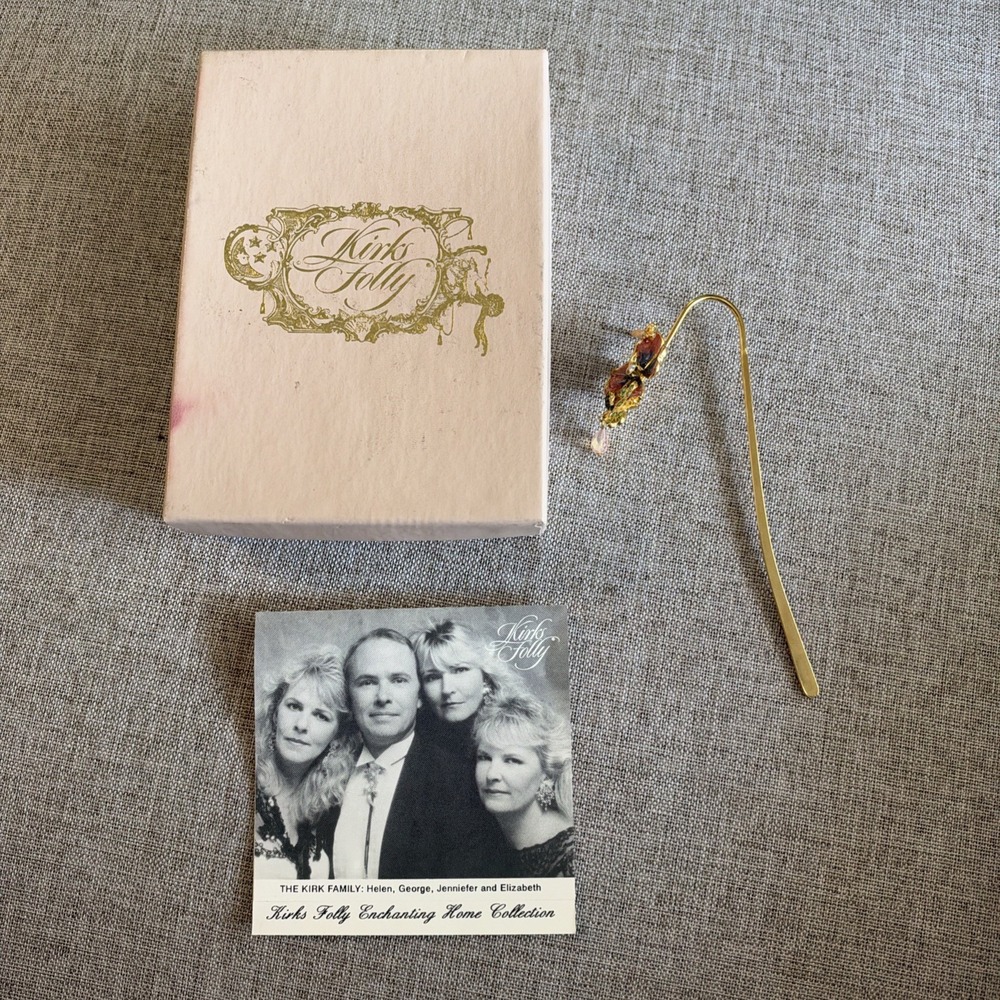 Kirks Folly Hairpin Flower Dragonfly Crystal Gold Tone Asian Style Hair Pin